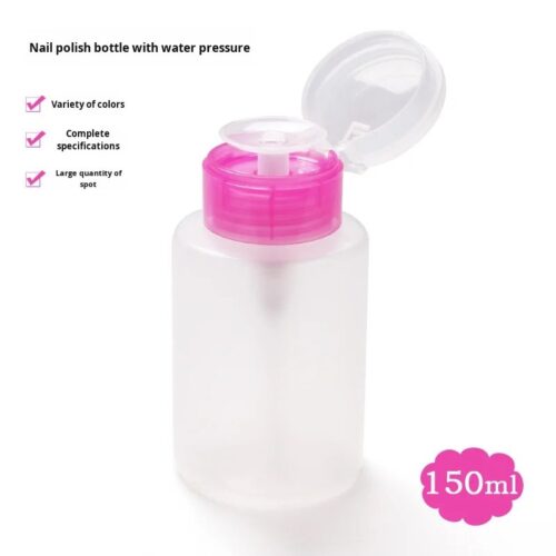 150ml Plastic Empty Pump Bottle for Liquid Nail Polish Remover Art Tools Makeup Cotton – product detail view, wholesale