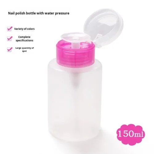 150ml Plastic Empty Pump Bottle for Liquid Nail Polish Remover Art Tools Makeup Cotton – product detail view, wholesale