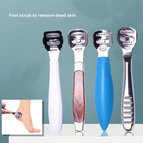 Stainless Steel Cutter with Plastic/Wooden Handle Callus Corn Tool & Dead Skin Remover – product detail view, wholesale