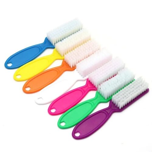 9 Colors of Nail Art Small Brush with Flat Hair Hard & Soft Bristles Plastic Handle Bulk – product detail view, wholesale