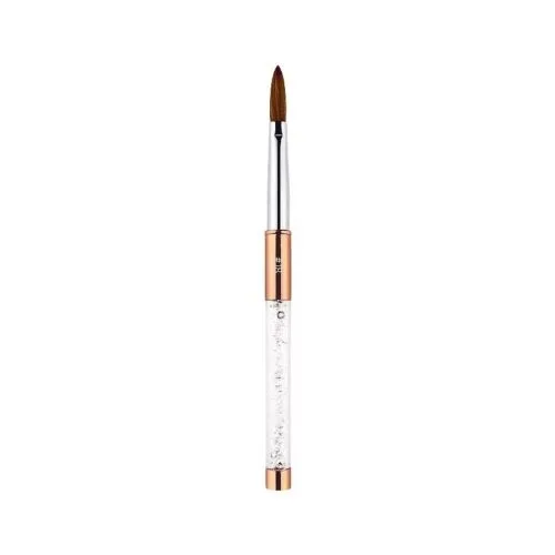 Private Label Kolinsky Gel Nail Art Brush Set Rose Gold Metal Handle Diamond Professional – product detail view, wholesale