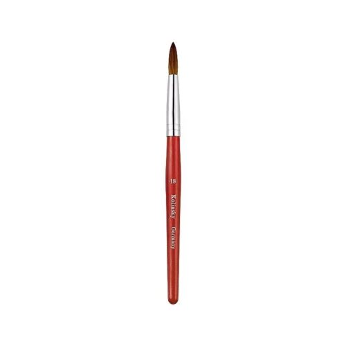 French Nail Art Tool 100% Pure Animal Hair Acrylic Brush Kolinsky Crimped Wood Handle Soft – product detail view, wholesale