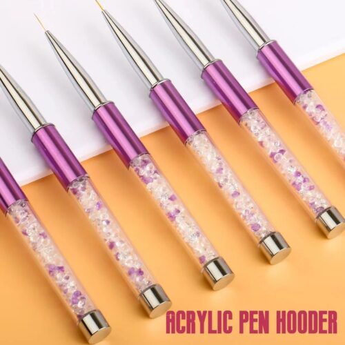 Professional Japanese Nylon Hair Liner & Needle Tube Type Painting Pen Purple Drill Rod – product detail view, wholesale