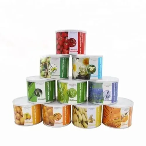 Custom Printed 400g Face Hair Removal Wax Pot Soft Wax for Professional Salon & Home Use – product detail view, wholesale