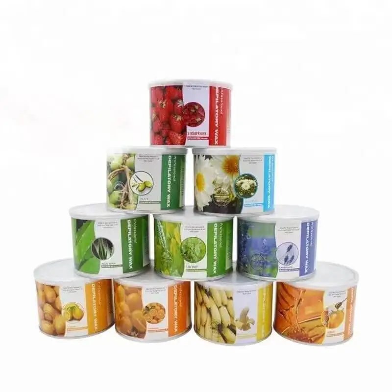 Custom Printed 400g Face Hair Removal Wax Pot Soft Wax for Professional Salon & Home Use – product detail view, wholesale