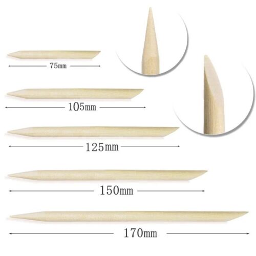 Double-Headed Orange Disposable Wood Stick 7.5cm 17cm Dead Skin Pusher Nail - Orange Wood Cu... – product detail view, cuticle stick / pusher wholesale