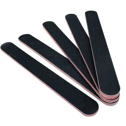 Custom Printed Disposable Black Curved Double Sanding Nail File Square Straight - Disposable... – product detail view, disposable nail file / emery wholesale