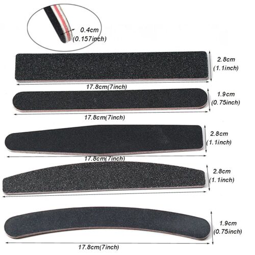 Custom Printed Disposable Nail File Black Curved Double Sanding Square Straight - Disposable... – product detail view, disposable nail file / emery wholesale