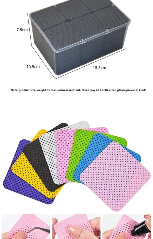 200pcs/Box Lint Free Wipes Custom Logo Disposable Soft Cleaning Pad for Nail - Lint-Free Nai... – product detail view, lint-free wipe wholesale