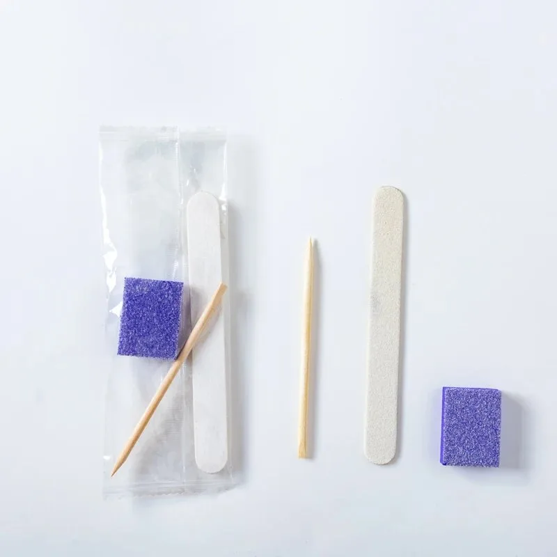Customizable 3-in-1 Manicure & Pedicure Set Salon Size with 200 Grit Nail File Buffer – material and finish closeup