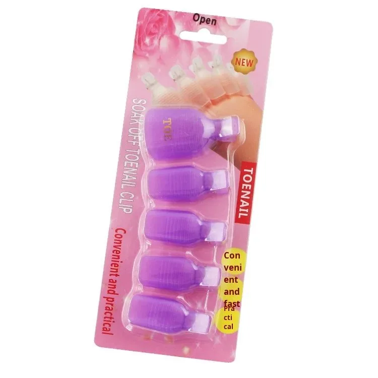 Nail Legend 5-Piece Eco-friendly Plastic Polish Gel Remover Kit Including Toe Clip for – material and finish closeup