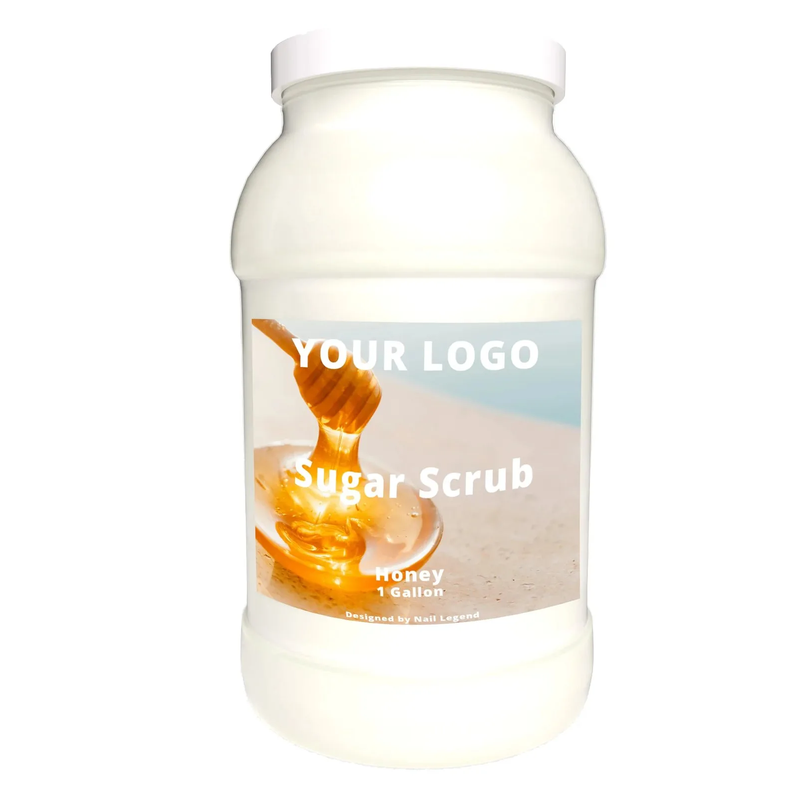 Private Label Honey Flavor Sugar Scrub Salon Quality Deep Exfoliating Clarifying – material and finish closeup