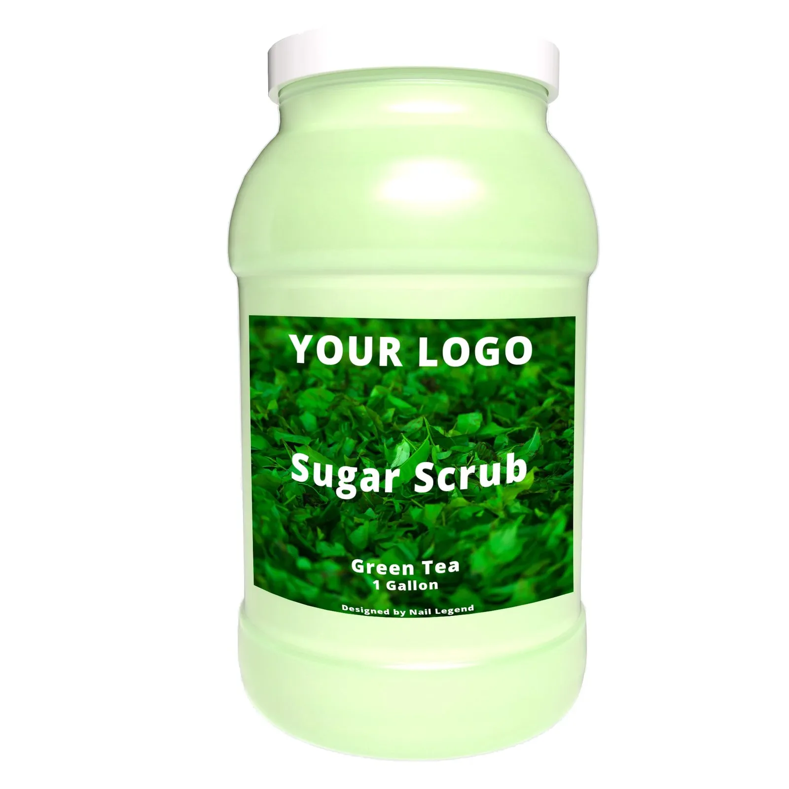 Nail Legend Private Label Green Tea Flavor Sugar Scrub Salon Quality Deep Exfoliating – material and finish closeup