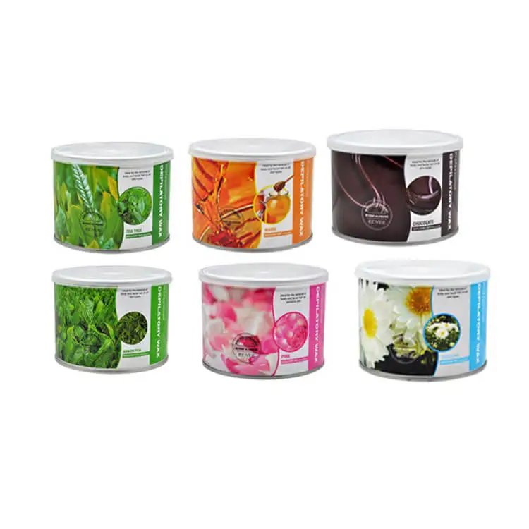 Custom Printed 400g Face Hair Removal Wax Pot Soft Wax for Professional Salon & Home Use – material and finish closeup