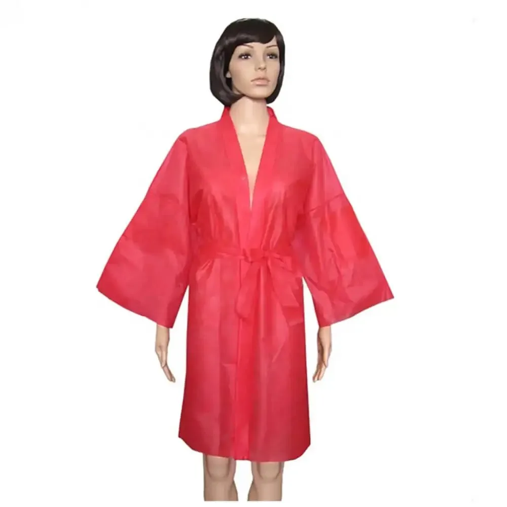 Disposable Non-Woven Kimono Bathrobe (10 pcs/bag) – salon and spa use reference, B2B wholesale
