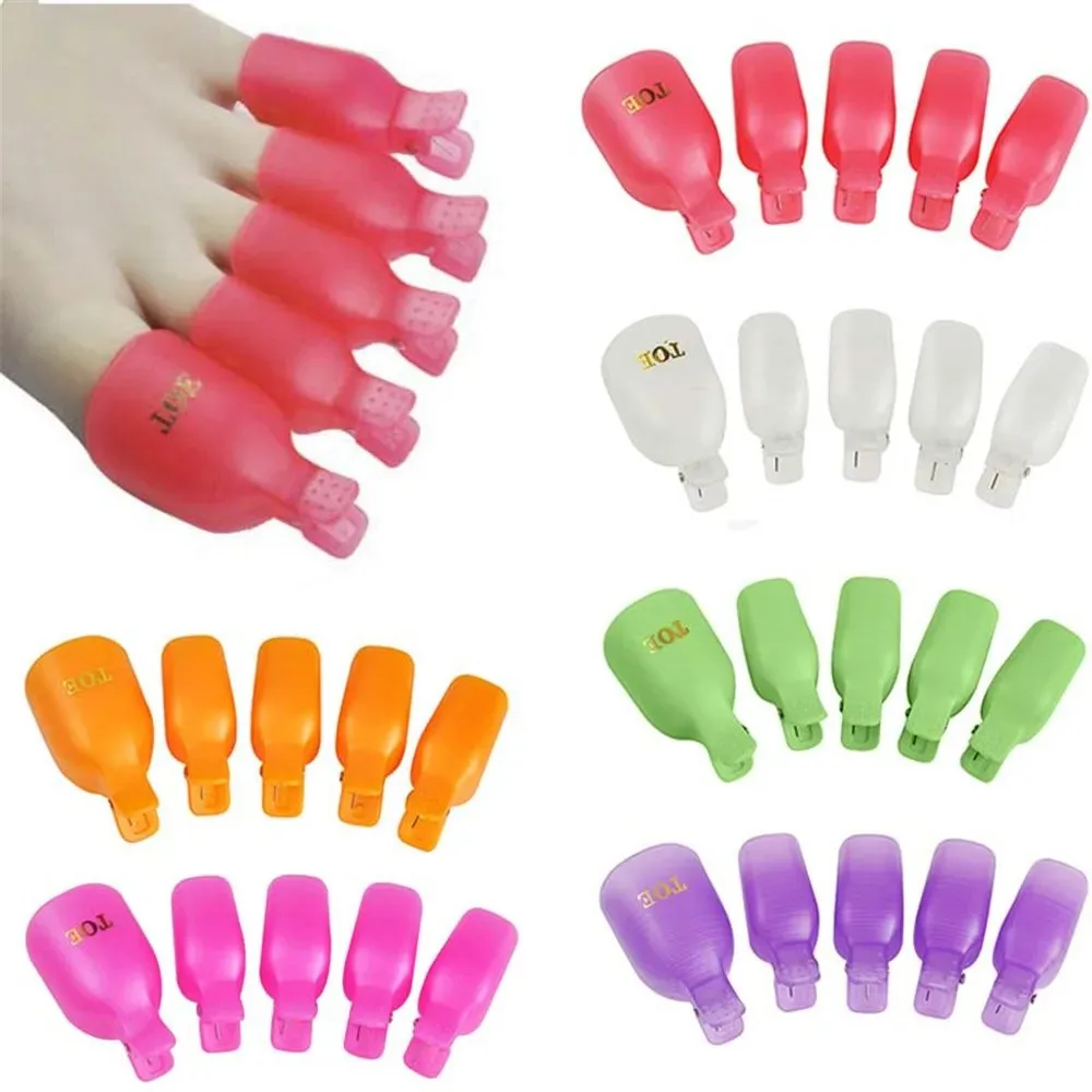 Nail Legend 5-Piece Eco-friendly Plastic Polish Gel Remover Kit Including Toe Clip for – professional salon use reference, B2B wholesale