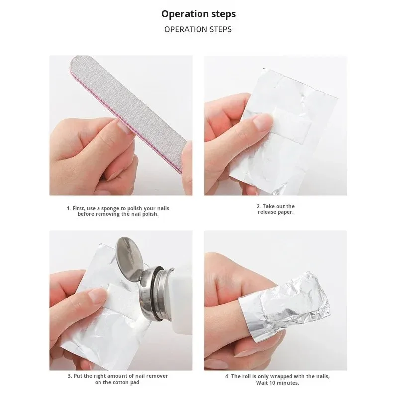 Salon-Quality Easy Soak-Off Manicure with Removal Foil Nail Wrap Cotton Pad for - Gel Polish... – custom packaging and private label branding, soak-off foil pad