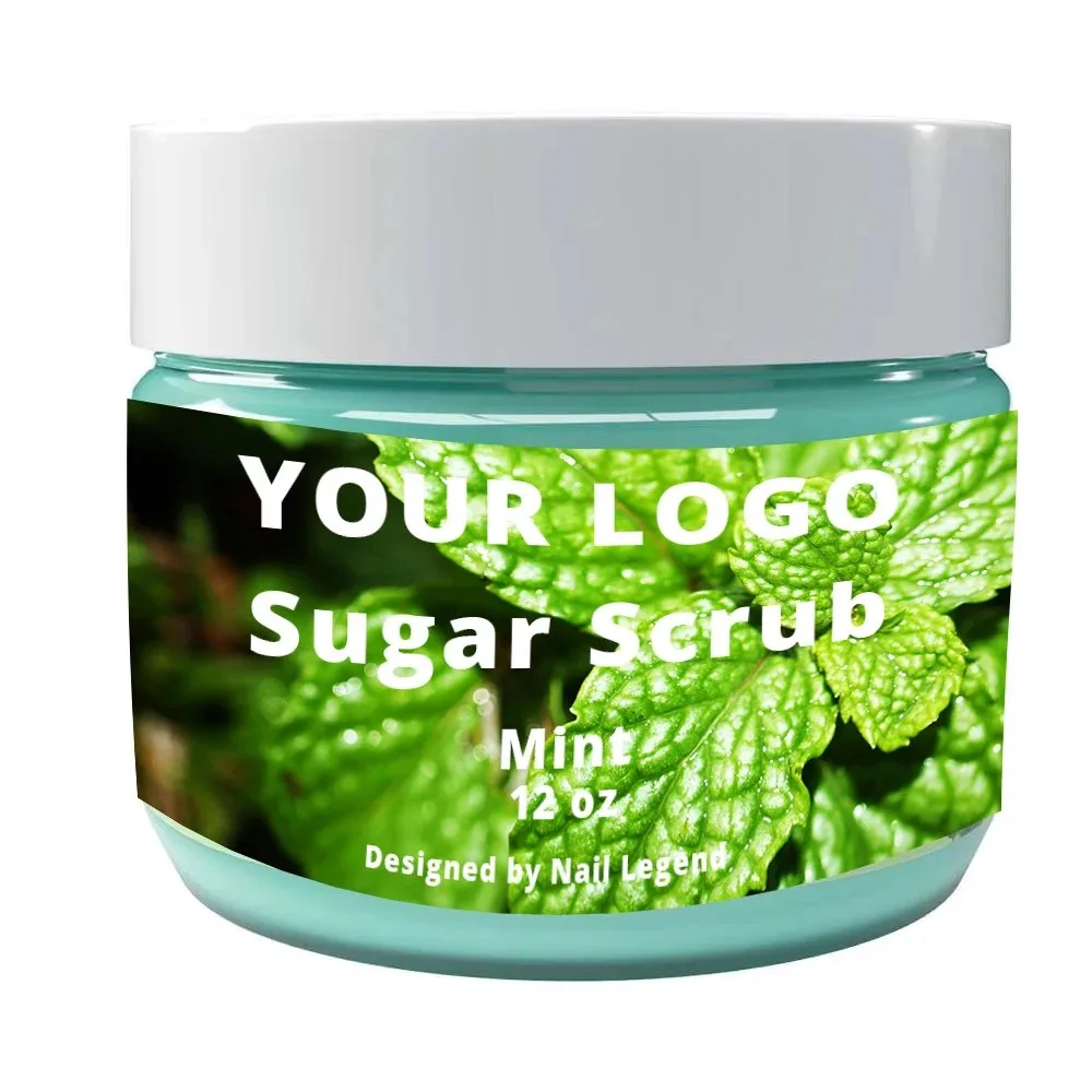 12oz Sugar Scrub Chemical Hyaluronic Acid Private Label Custom Scents Clarifying – custom packaging and private label branding