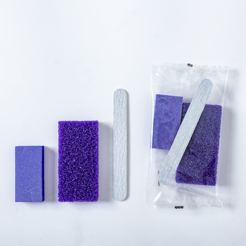 3 in 1 disposable pedicure kit — foot file, buffer block, pumice sponge