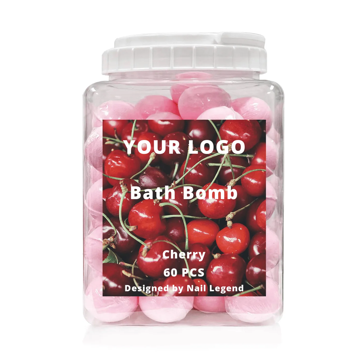 NailLegend Cherry-Bath-Bomb OEM private label
