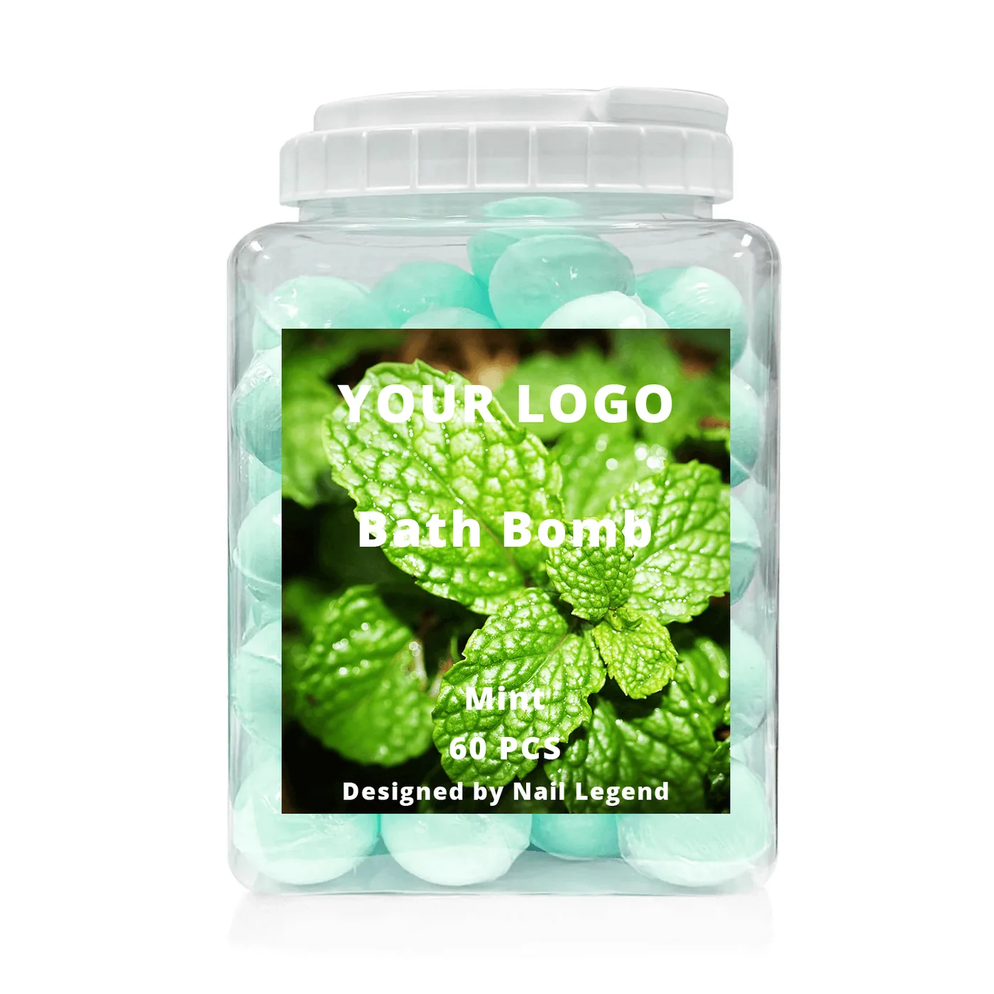 NailLegend Mint-Bath-Bomb OEM private label