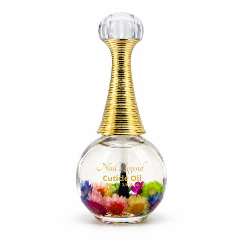 15ml clear cuticle oil with Vitamin E, brush-cap applicator — NailLegend private label / OEM