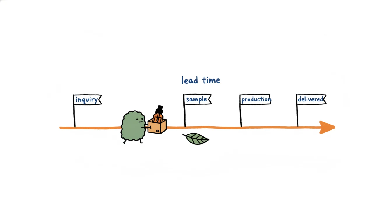 Massage oil sourcing timeline from inquiry to delivery: inquiry, sample, production, delivered