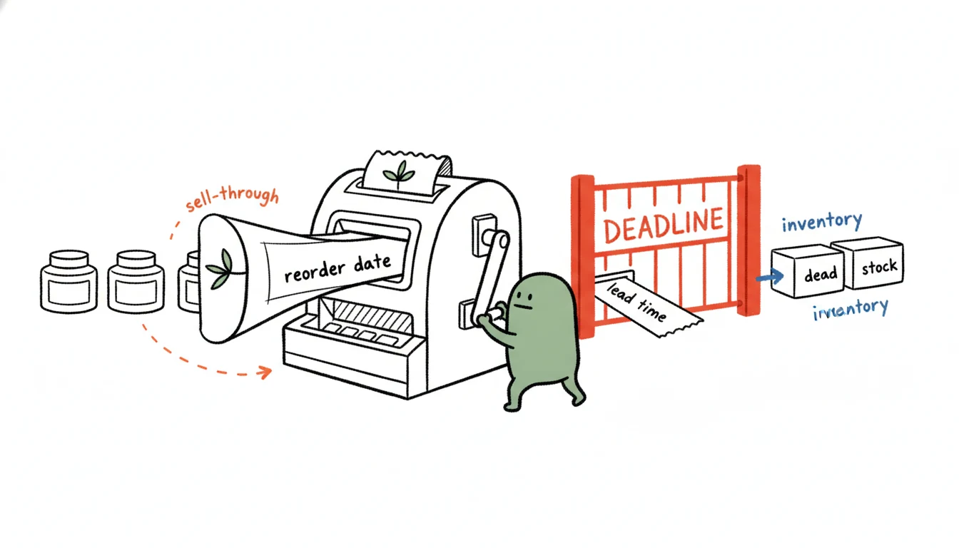Limited-edition beauty product reorder window and inventory planning