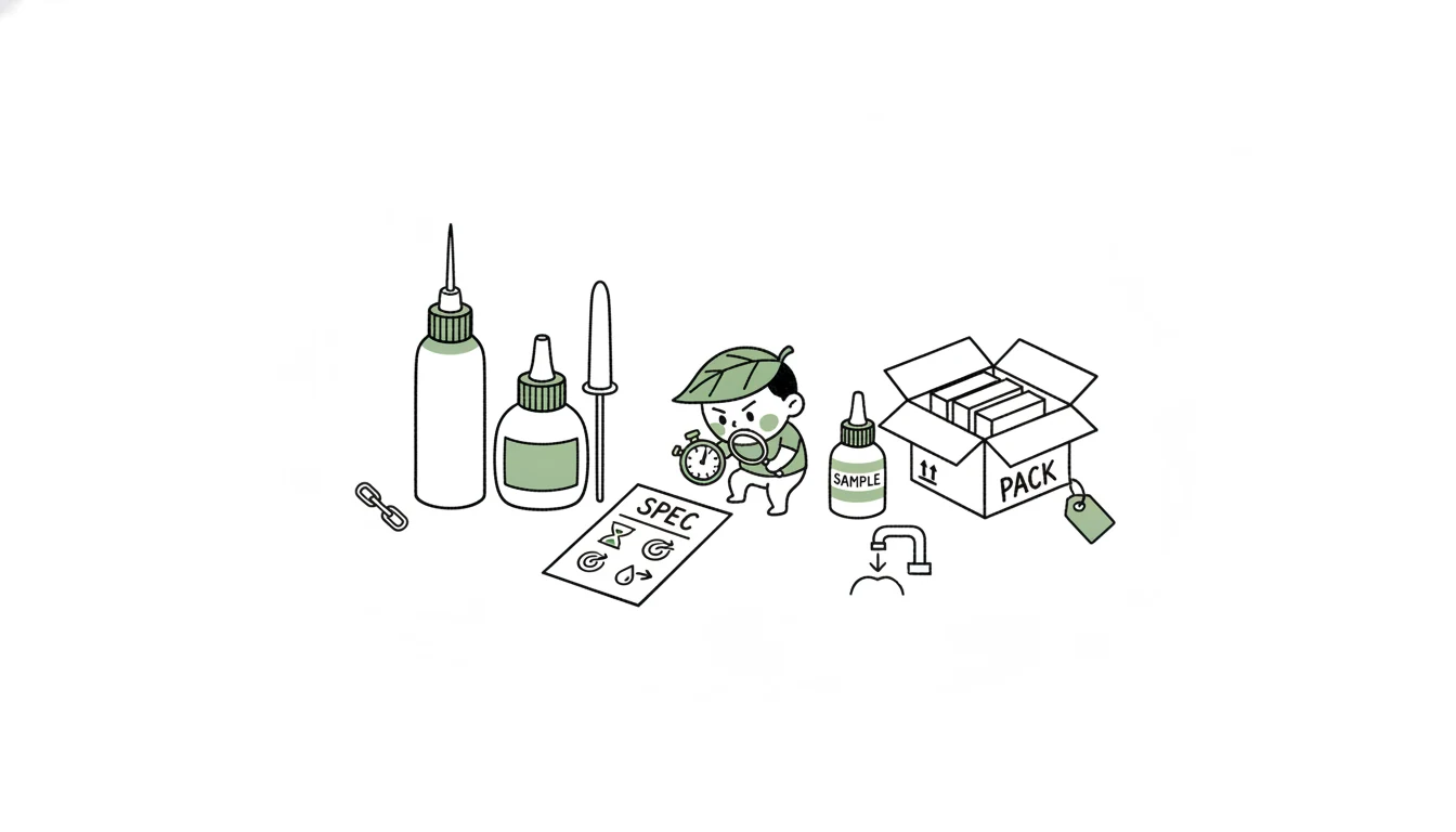 B2B cuticle softener sourcing checklist covering specifications, samples and packaging