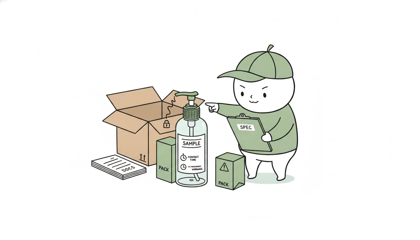 B2B callus remover sourcing checklist covering specifications, samples and packaging