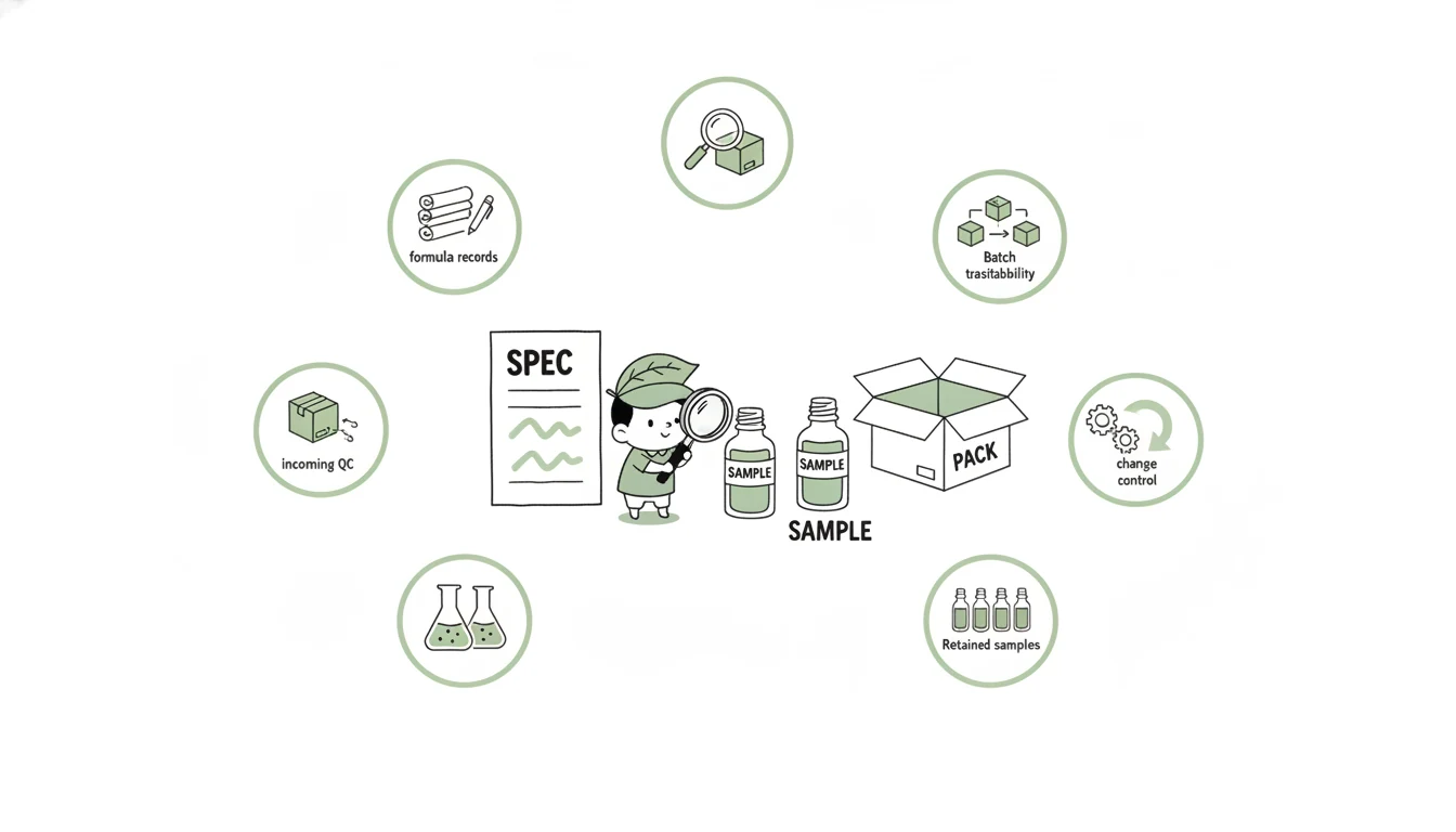 B2B cuticle oil manufacturing sourcing checklist covering specifications, samples and packaging