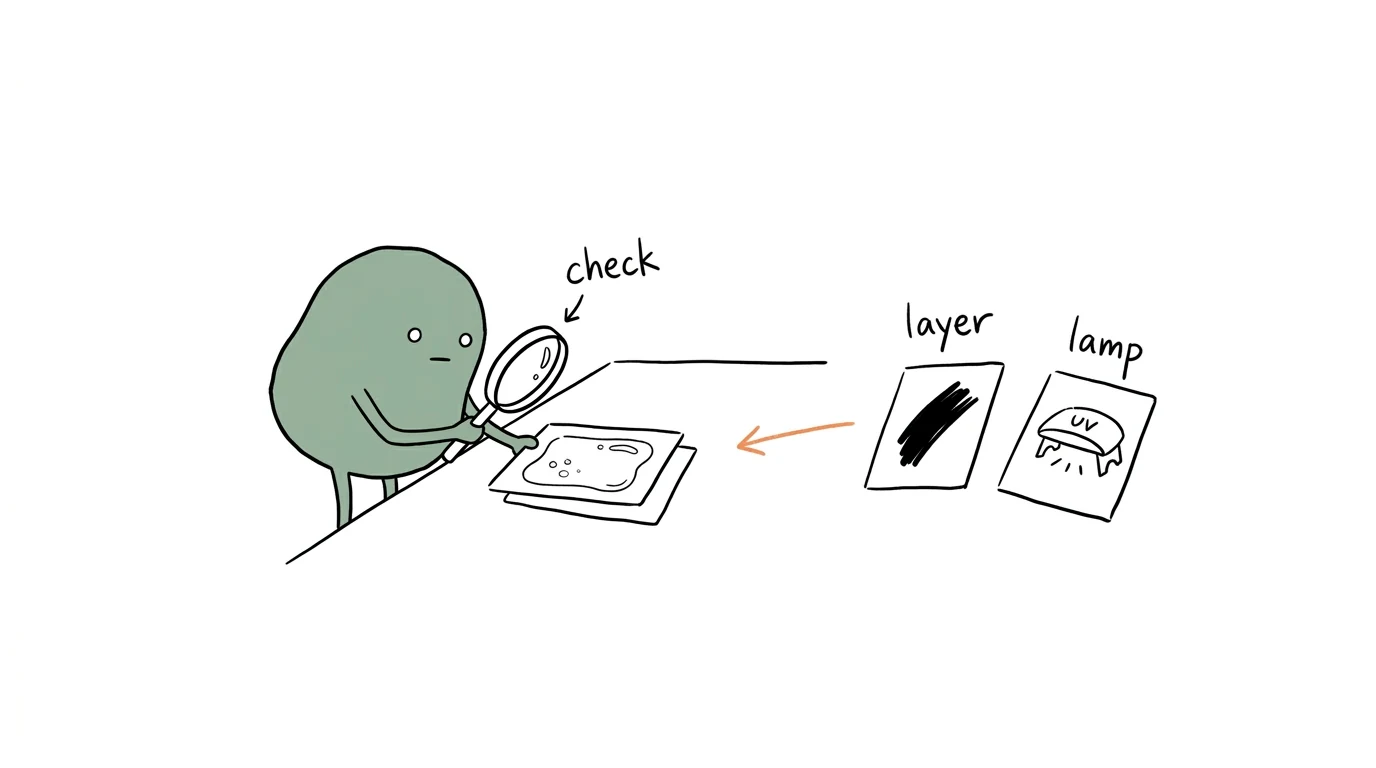 Xiaolv inspects a gel swatch and records possible layer and lamp factors