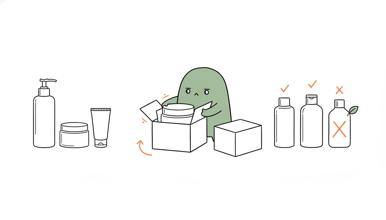 Xiaolv testing a packaging choice for private label spa jars and packaging in a B2B sourcing guide
