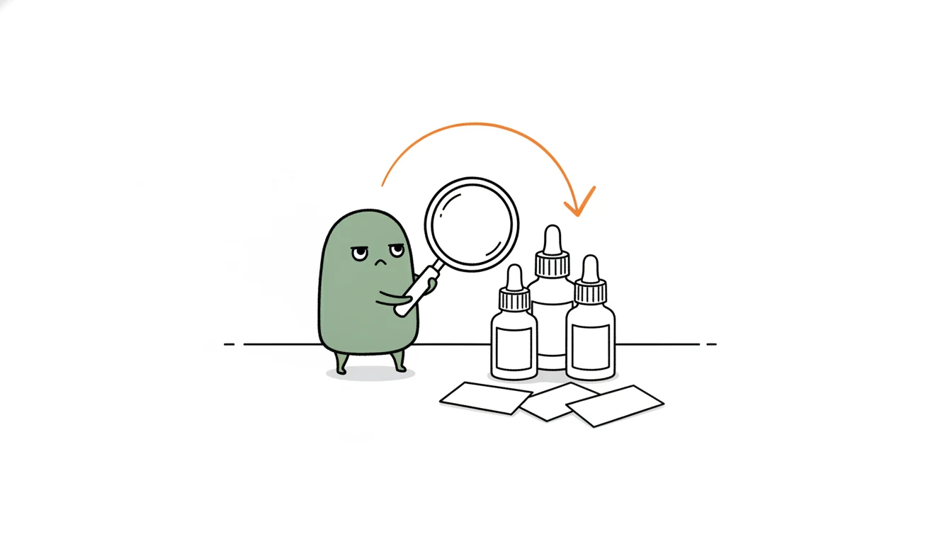 Xiaolv examining sample evidence for cuticle oil dropper bottles in a B2B sourcing guide