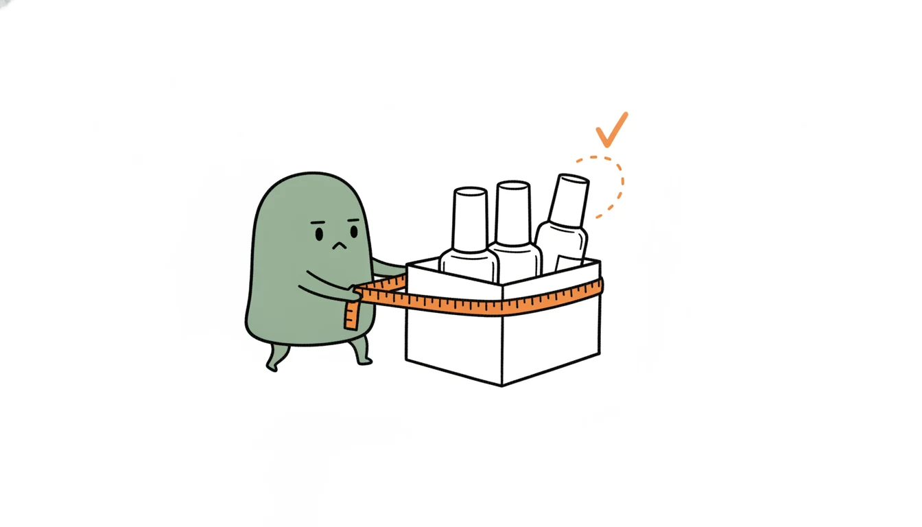 Xiaolv checking packaging fit for gel polish bottles in a B2B sourcing guide