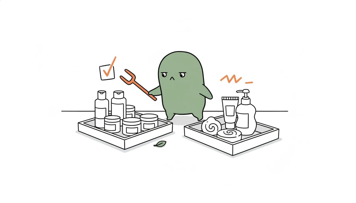 Xiaolv comparing sourcing options for unbranded beauty and personal-care product samples in a B2B sourcing guide