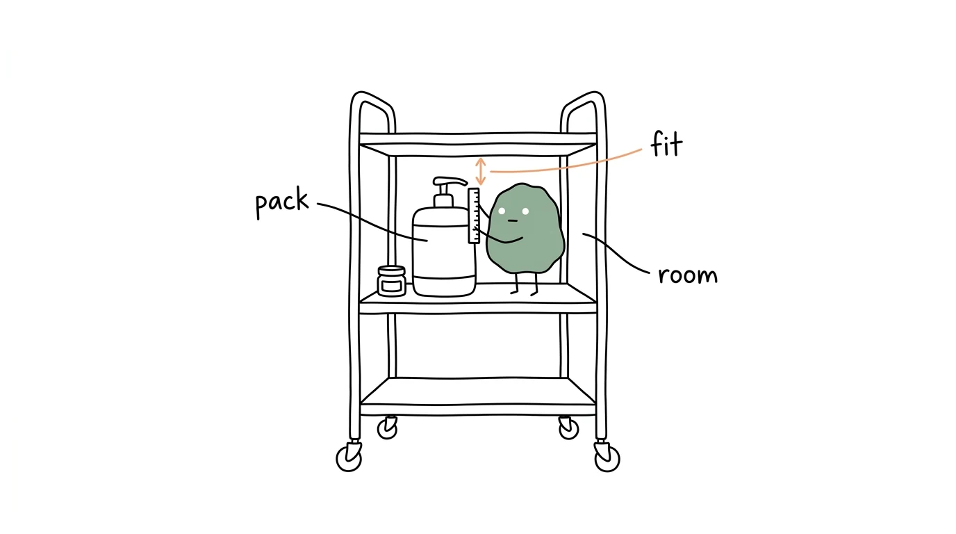 Xiaolv compares a professional pump pack and smaller jar on a treatment trolley